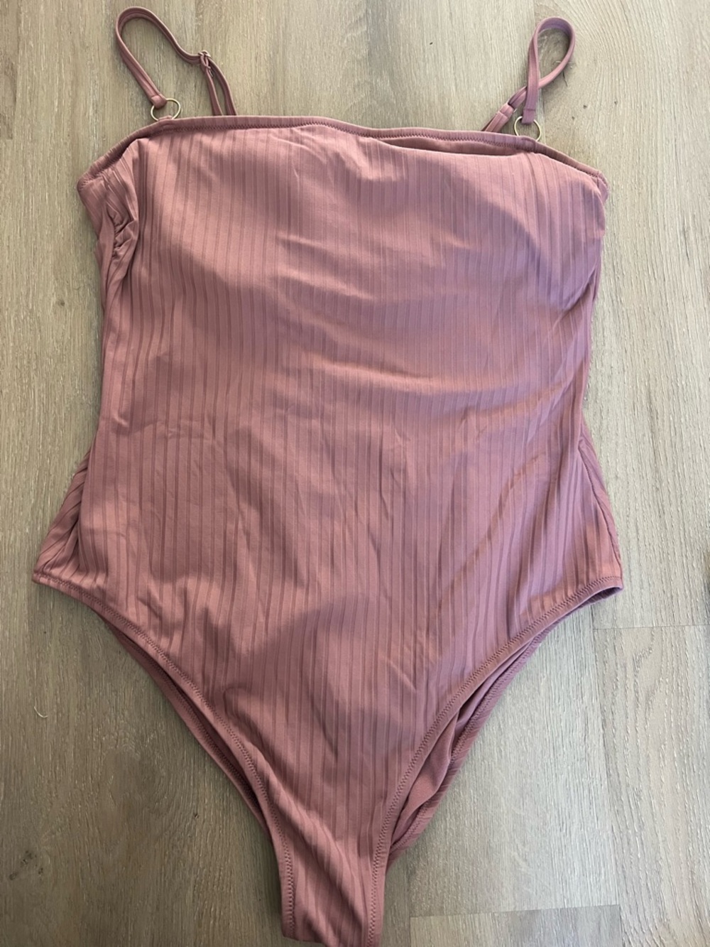 Women’s Ribbed One-Piece Swimsuit in Dusty Rose